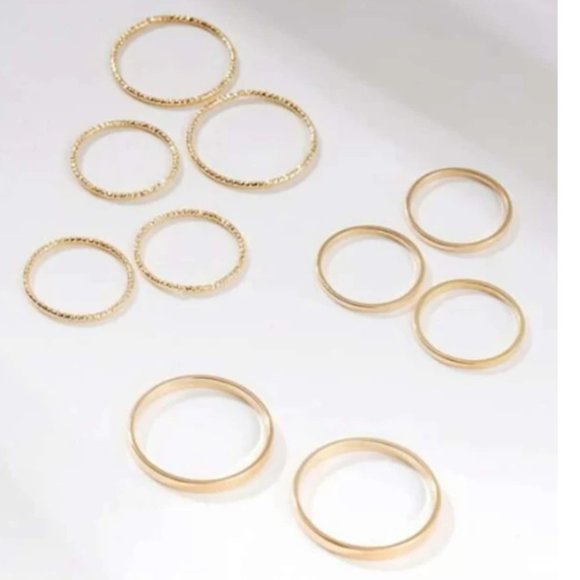 10 pcs golden rings - Picture 2 of 3